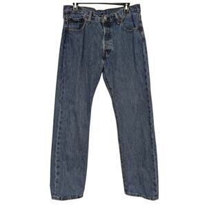 Levi's 501 Jeans Mens Original Denim Straight Leg Button Fly 100% Cotton, 33x30